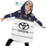 Best Personalized North Queensland Cowboys Toyota White Blue Hooded Blanet Hoodie