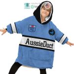 Best Personalized Nrl Cronulla-Sutherland Sharks Blue Hooded Blanet Hoodie