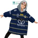 Best Personalized Nrl North Queensland Cowboys Blue Hooded Blanet Hoodie