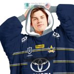 Best Personalized Nrl North Queensland Cowboys Blue Hooded Blanet Hoodie
