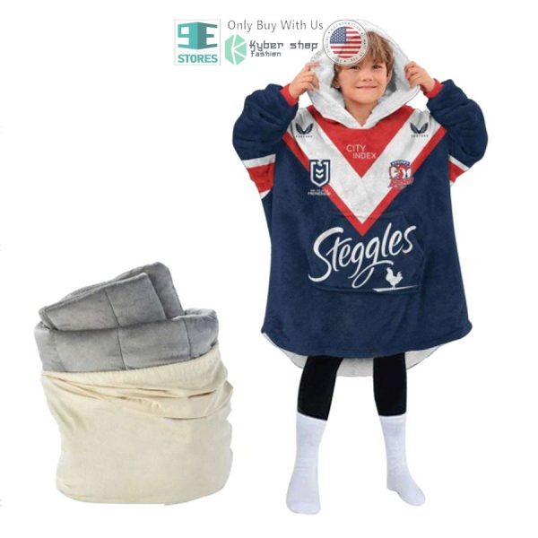 Best Personalized Nrl Sydney Roosters Blue Hooded Blanet Hoodie