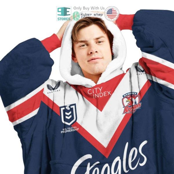 Best Personalized Nrl Sydney Roosters Blue Hooded Blanet Hoodie