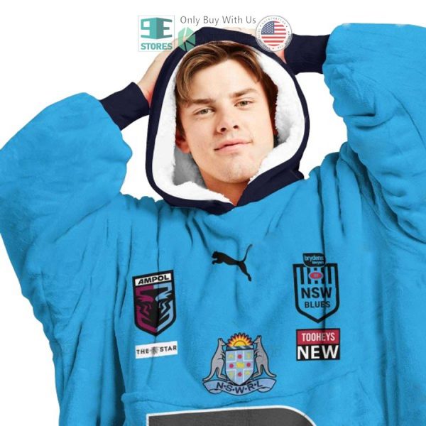 Best Personalized State Of Origin New South Wales Blues Logo Hooded Blanet Hoodie
