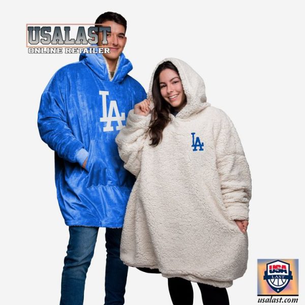 Los Angeles Dodgers Light Blue Blanket Hoodie Hooded Blanket