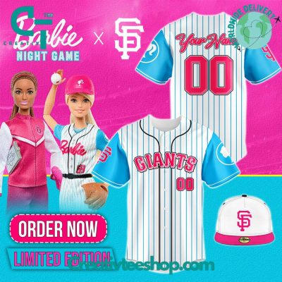 San Francisco Giants X Barbie Night Game Blue Baseball Jersey