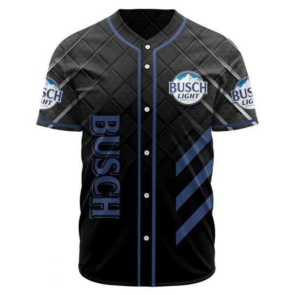Busch Light Baseball Jersey – Stylish Black/Blue Design, Perfect For Fans & Casual Wear!