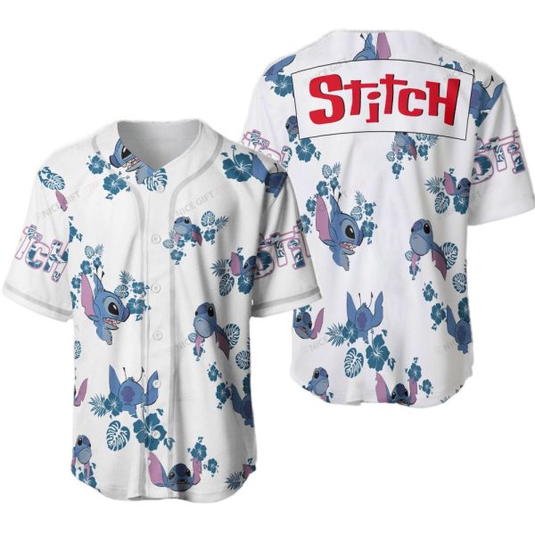 Stitch Baseball Jersey - Cute Blue Alien Design, Comfortable & Stylish, Perfect Gift!