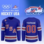 Usa 2026 Olympic Hockey Jersey Limited Edition Blue