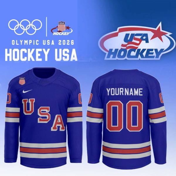Usa 2026 Olympic Hockey Jersey Limited Edition Blue