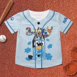 Custom Bluey Baseball Jersey - Personalize Name & Number, True Colors Design, Perfect Gift!