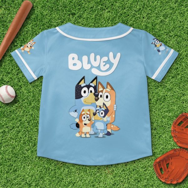 Custom Bluey Baseball Jersey - Personalize With Any Name - Perfect Gift For Kids!