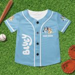 Custom Bluey Baseball Jersey - Personalize With Any Name - Perfect Gift For Kids!