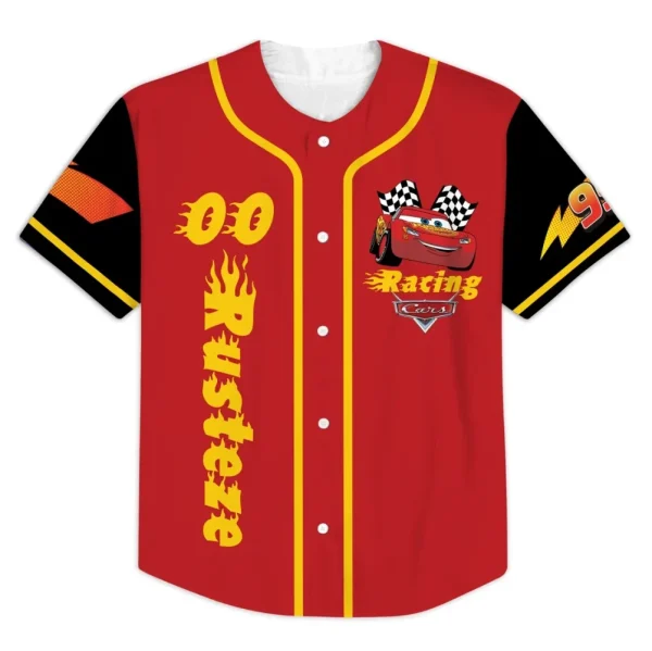 Custom Lightning Mcqueen Racing Jersey - Personalized Kids T-Shirt With Name & Number