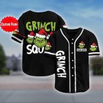 Custom Grinch Squad Baseball Jersey - Personalized Holiday Apparel Gift