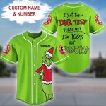 Custom Grinch Christmas Baseball Jersey - Personalized Name & Number - Fun Festive Gift