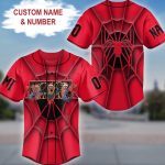 Custom Spider Design Baseball Jersey - Add Your Name & Number - Perfect Gift For Fans!