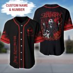 Customizable Jack Skellington Baseball Jersey - Personalize With Your Name & Number