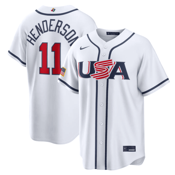 11 Gunnar Henderson Usa 2026 World Baseball Classic Baseball Jersey Team Usa Wbc 2026 Merch Navy