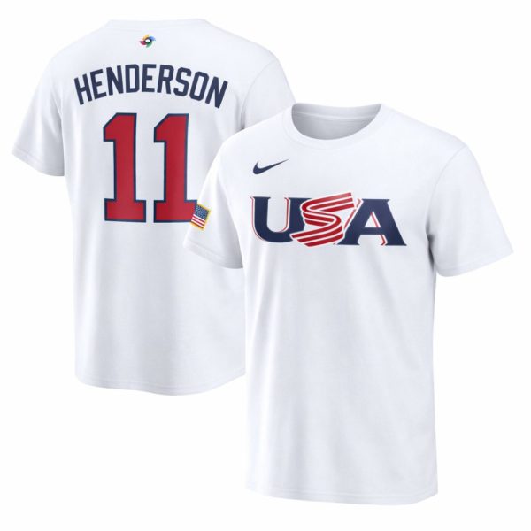 11 Gunnar Henderson Usa 2026 World Baseball Classic Baseball Jersey Team Usa Wbc 2026 Merch White