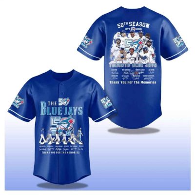 Toronto Blue Jays 50Th Season Baseball Jersey 1977 2026 Thank You For The Memories Apparel