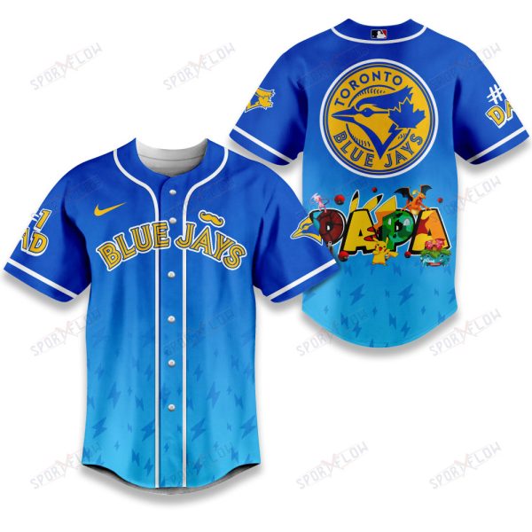 Toronto Blue Jays Lightning Effect €“ "Papa" Pokemon Graphic Baseball Jersey