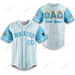 Colorado Rockies X Pokemon Dad Pastel Blue Baseball Jersey