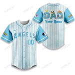 Los Angeles Angels X Pokemon Dad Pastel Blue Baseball Jersey