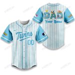 Minnesota Twins X Pokemon Dad Pastel Blue Baseball Jersey