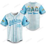 Oakland Athletics X Pokemon Dad Pastel Blue Baseball Jersey