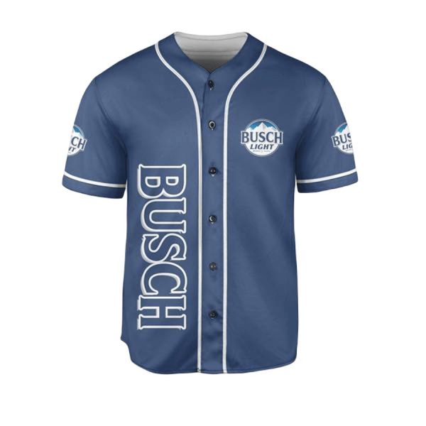 Busch Light Baseball Jersey – Stylish Blue Fan Apparel For Beer Lovers