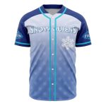 Snow Queens Frozen Baseball Jersey - Cool Blue Snowflake Design, Unisex Sports Shirt