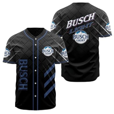 Busch Light Baseball Jersey – Stylish Black/Blue Design, Perfect For Fans & Casual Wear!
