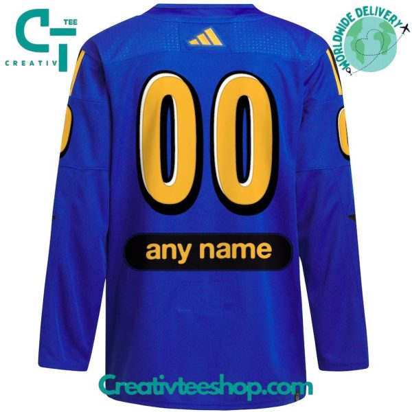 2024 Nhl All-Star Game Toronto X Drew House Blue Primegreen Custom Hockey Jersey