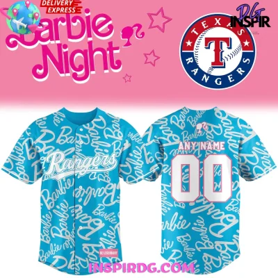 2025 Rangers X Barbie Night Game Blue Jersey