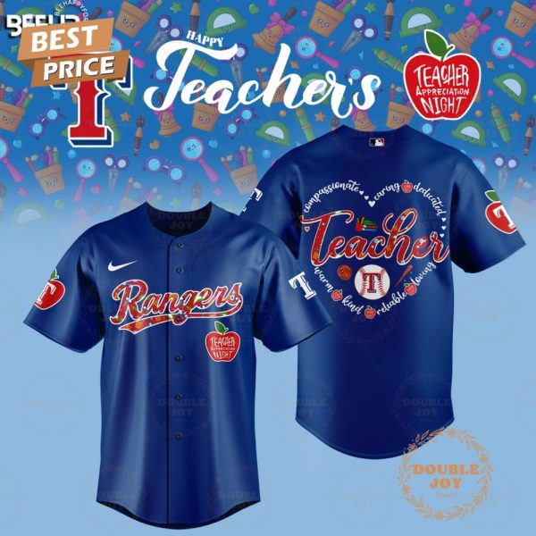 2025 Texas Rangers Happy Teachers Appreciation Night Limited Edition Baseball Jersey - Blue