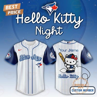 2025 Toronto Blue Jays Mlb Hello Kitty Night Custom Name Limited Edition Baseball Jersey