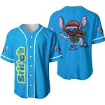 Stitch Baseball Jersey – Vibrant Blue, Fun Cartoon Design, Perfect Gift For Fans!