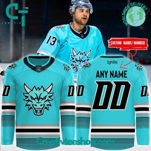 Columbus River Dragons Special New 2025 Blue Hockey Jersey