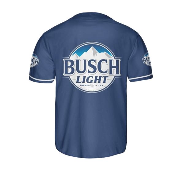 Busch Light Baseball Jersey – Stylish Blue Fan Apparel For Beer Lovers