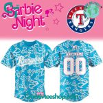 Texas Rangers X Barbie Night Game Special Blue Baseball Jersey