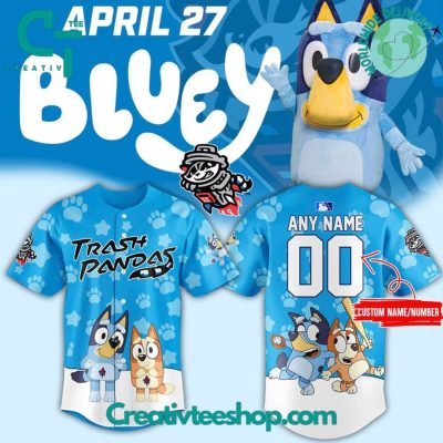 Rocket City Trash Pandas X Bluey Personalized Baseball Jersey