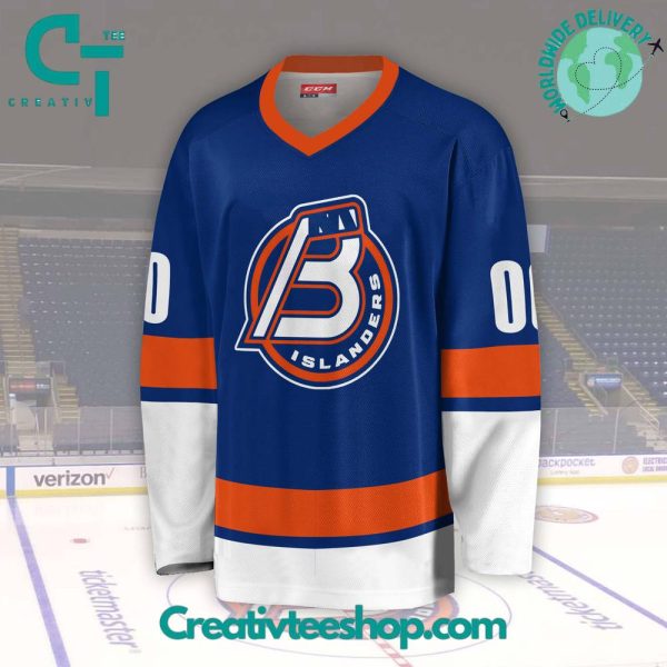 Ahl Bridgeport Islanders 2024 Blue Hockey Jersey