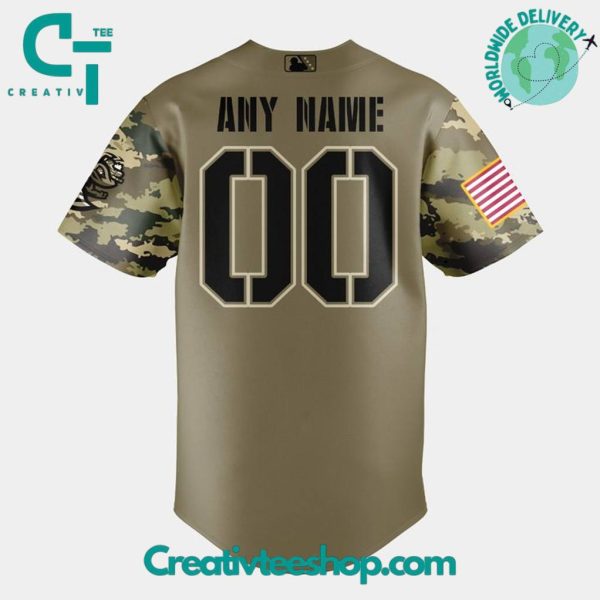 Augusta Greenjackets Military Appreciation Night 2025 Camo Baseball Jersey
