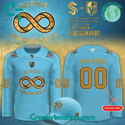 Vegas Golden Knights X Autism Awareness 2025 Special Blue Hockey Jersey