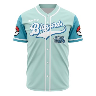 Stylish Pokémon Blizzards Baseball Jersey - Cool Blue Design For Fans