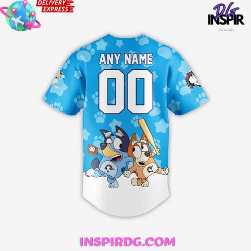 Bluey X Fayetteville Woodpeckers Custom Baseball Jersey