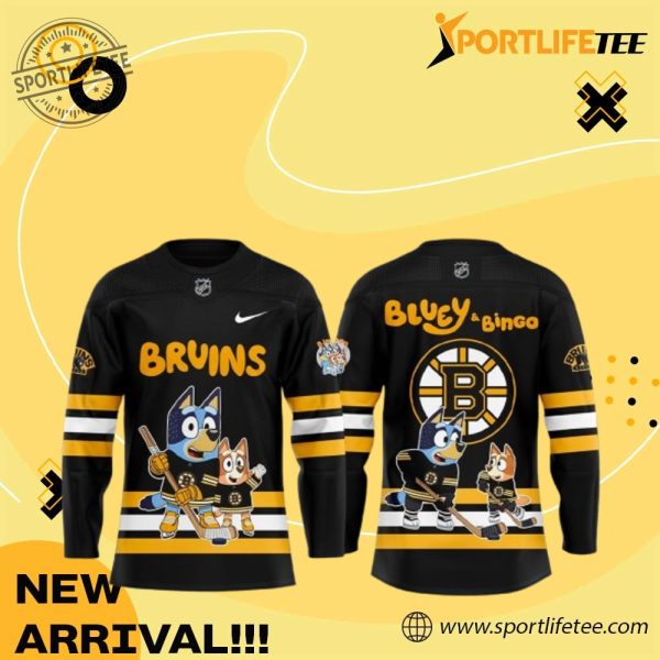 Boston Bruins Bluey And Bingo 2025 Hockey Jersey