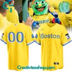 Boston Red Sox City Connect Gold/Light Blue Baseball Jersey