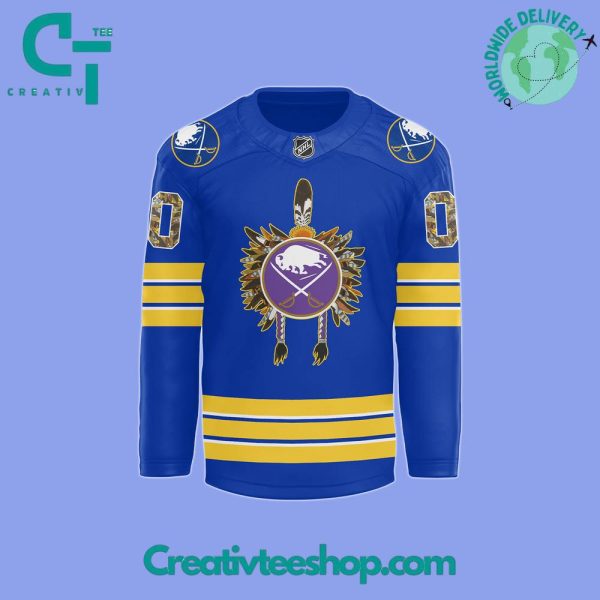 Buffalo Sabres Nhl Native American Heritage Month Blue Special Edition Jersey