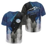 Busch Light Baseball Jersey - Stylish Blue & Black Design For Fans & Collectors